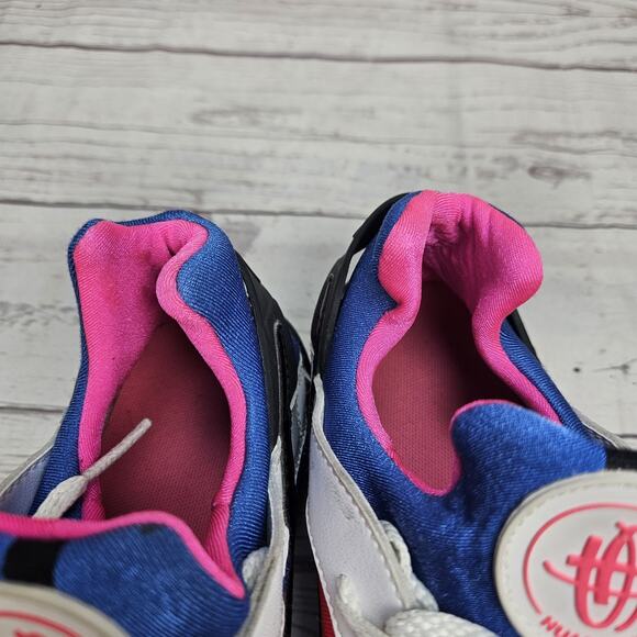 Nike Womens Air Huarache Run 385433-102 Running Shoes Sneakers Size 9 Pink Blue - Picture 6 of 7